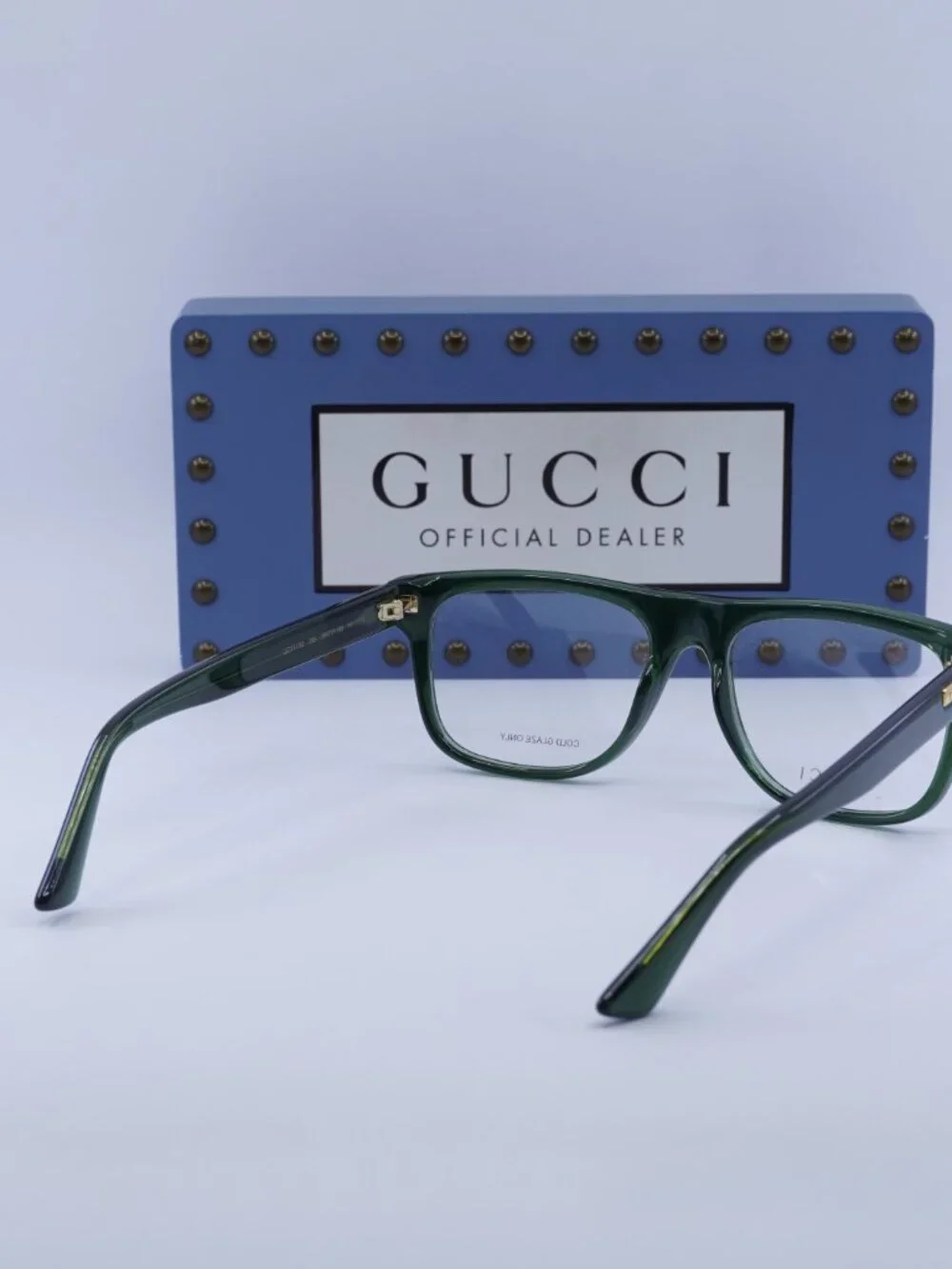 Gucci GG1117O 005 Square Eyeglasses - Transparent Green 56mm